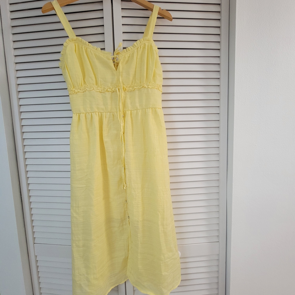Yellow Sundress Large Short Smocked Back